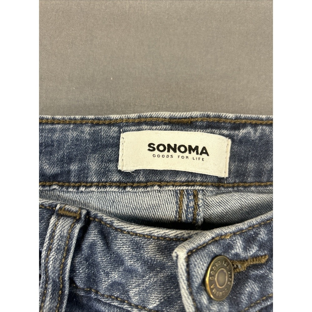SONOMA Goods For Life‎ Jeans Womens Blue Size 4 Wash Mid Rise Straight Stretch - Picture 6 of 13